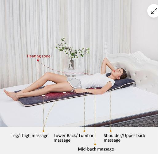 Massage Mat with 10 Vibrating Motors and 4 Therapy Heating pad Full Body Massage