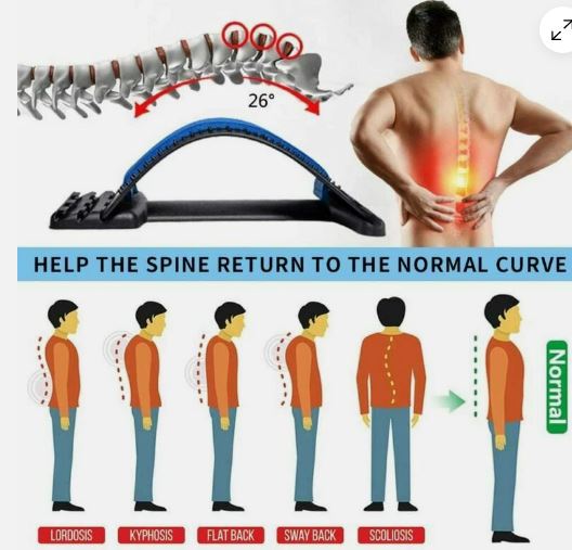 Back Support Stretcher Lumbar Extender Posture Massager Lumbar Spine Pain Relief
