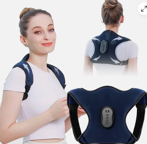 Back Massager Vibration Brace Belt Heated for Shoulder Brace & Back Pain Relief