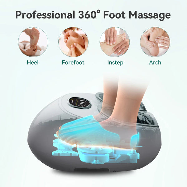 Snailax Foot Massager Shiatsu Deep Kneading Air Compression
