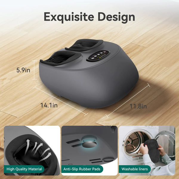 Snailax Foot Massager Shiatsu Deep Kneading Air Compression