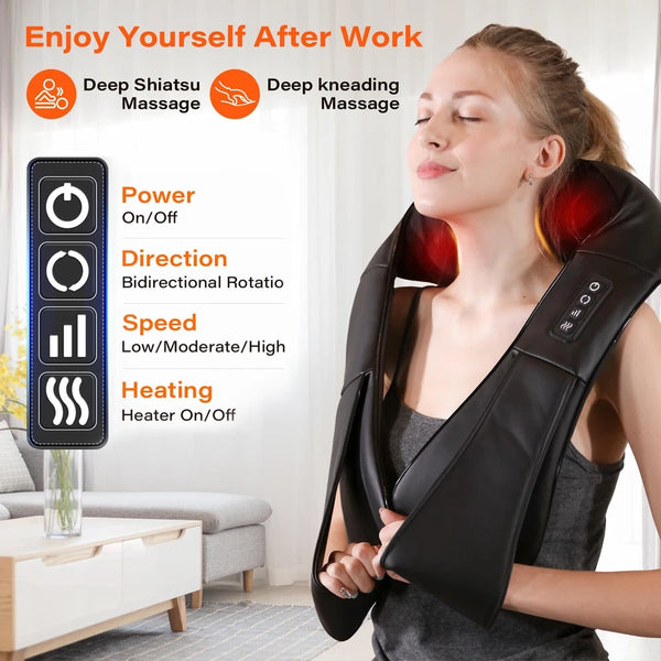 Shiatsu U-Shape Neck and Back Electric Massager