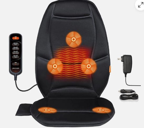 Massage Seat Cushion with Heat,Back Massager for Chair Back Massager Heated S...