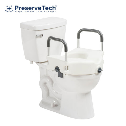 PreserveTech Secure Lock Raised Toilet Seat, 5" Height