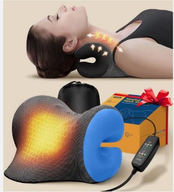 8X Magnetic Therapy Neck Stretcher with Graphene Heating Pad - Pain Relief