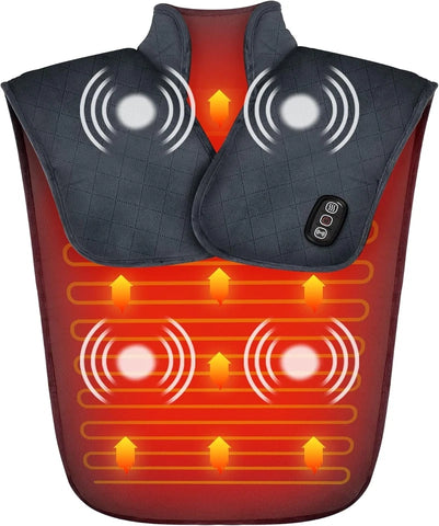 Heating Pad for Neck Back Shoulders Vibration Massager