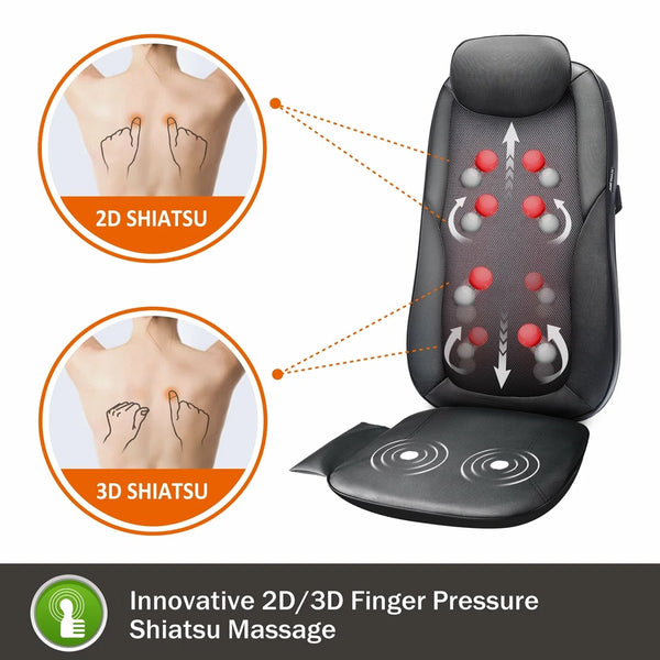 Shiatsu Back Massager with Heat Back Massager,Massage Chair Pad