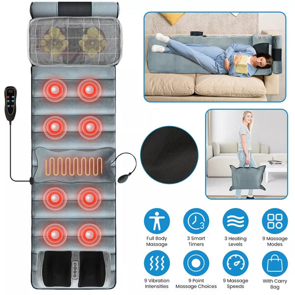 Full Body Massage Mat and Back Massager Pillow