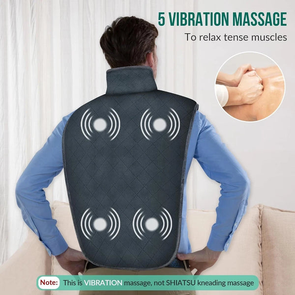 Heating Pad for Neck Back Shoulders Vibration Massager