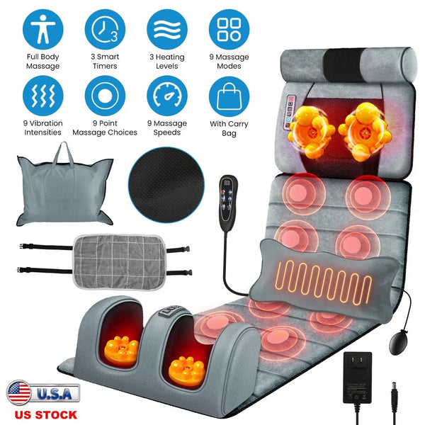 Full Body Massage Mat and Back Massager Pillow