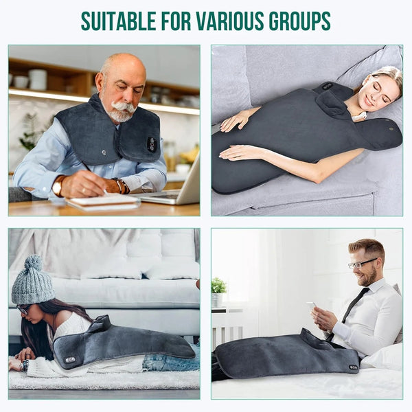 Heating Pad for Neck Back Shoulders Vibration Massager