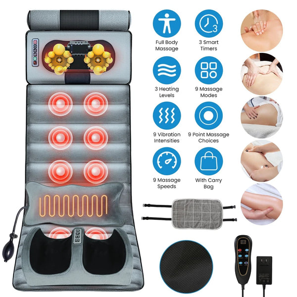Full Body Massage Mat and Back Massager Pillow