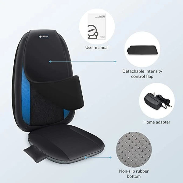 Shiatsu Back Massager with Heat-Deep Tissue Kneading,MassageSeat Cushion