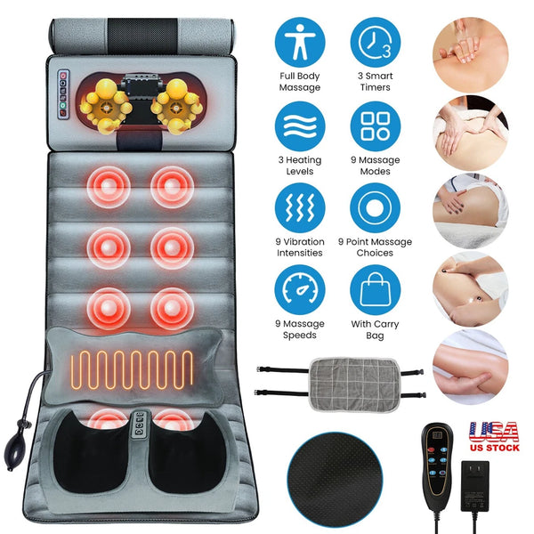 Full Body Massage Mat and Back Massager Pillow