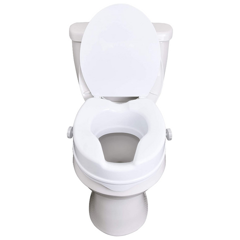 Clamp On Raised Handicap Toilet Seat Riser 4"
