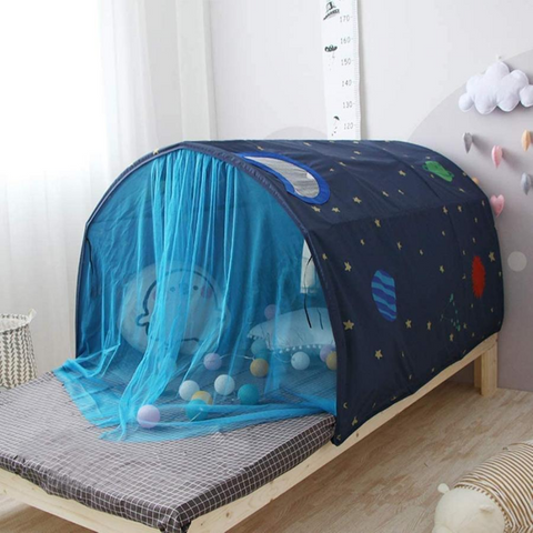 Kids Indoor Pop Up Privacy Over Bed Tent