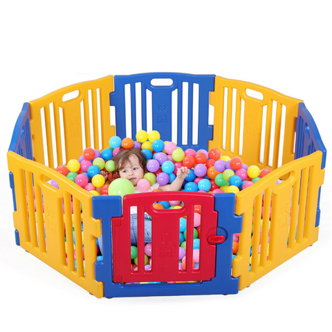 Portable Folding 8 Panel Kids Playpen / Play Yard